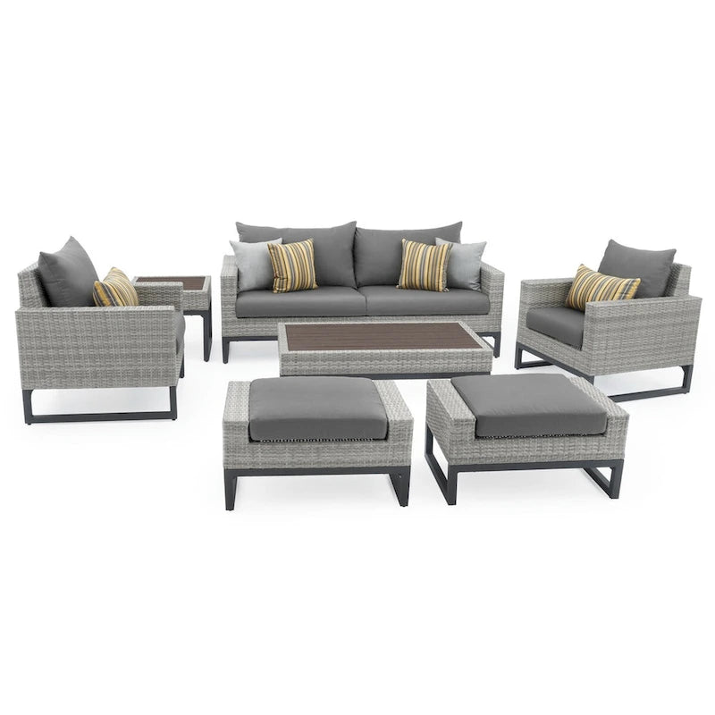 Ensemble de patio Milo Grey Sunbrella 18 pièces