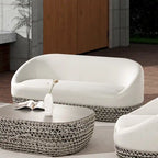 Canapé d'extérieur 3 places en osier tressé Willow 71 - 71 L x 36 P x 28,5 H