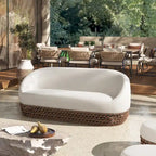 Canapé d'extérieur 3 places en osier tressé Willow 71 - 71 L x 36 P x 28,5 H