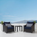 Ensemble Deco 3 pièces : 2 fauteuils de jardin en aluminium et 1 table d'appoint