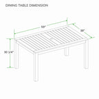 Ensemble de salle à manger d'extérieur 5 pièces en teck Cambridge Casual Paxton - Osier torsadé miel