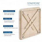 Table de jeu pliante Stakmore Classic Straight Edge en bois massif, cadre non fini