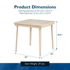 Table de jeu pliante Stakmore Classic Straight Edge en bois massif, cadre non fini