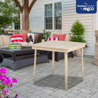 Table de jeu pliante Stakmore Classic Straight Edge en bois massif, cadre non fini