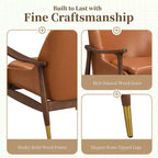 Christopher Knight Home Freja, fauteuil d'appoint moderne en similicuir et bois, marron
