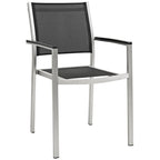 Ensemble de salle à manger d'extérieur Shore en aluminium de 7 pièces