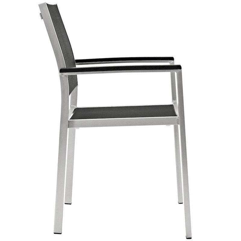 Ensemble de salle à manger d'extérieur Shore en aluminium de 7 pièces