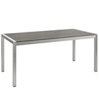 Ensemble de salle à manger d'extérieur Shore en aluminium de 7 pièces