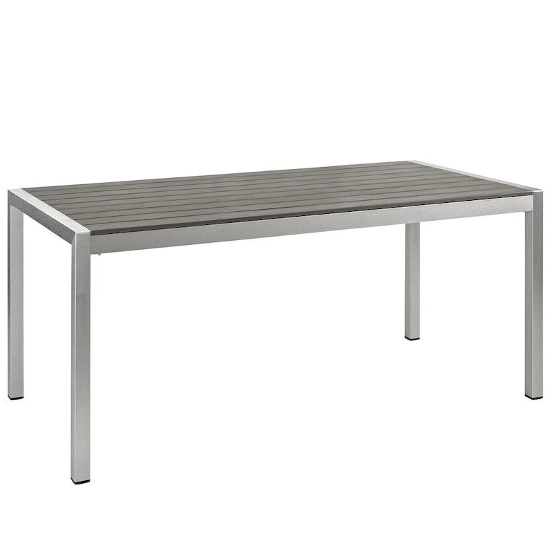 Ensemble de salle à manger d'extérieur Shore en aluminium de 7 pièces