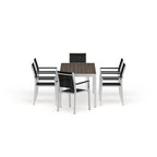 Ensemble de salle à manger d'extérieur Shore en aluminium de 7 pièces