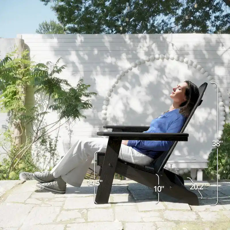 Chaises de jardin pliables LUE BONA en HDPS résistant aux intempéries, avec porte-gobelet, lot de 6 - 35P x 30L x 36,2H