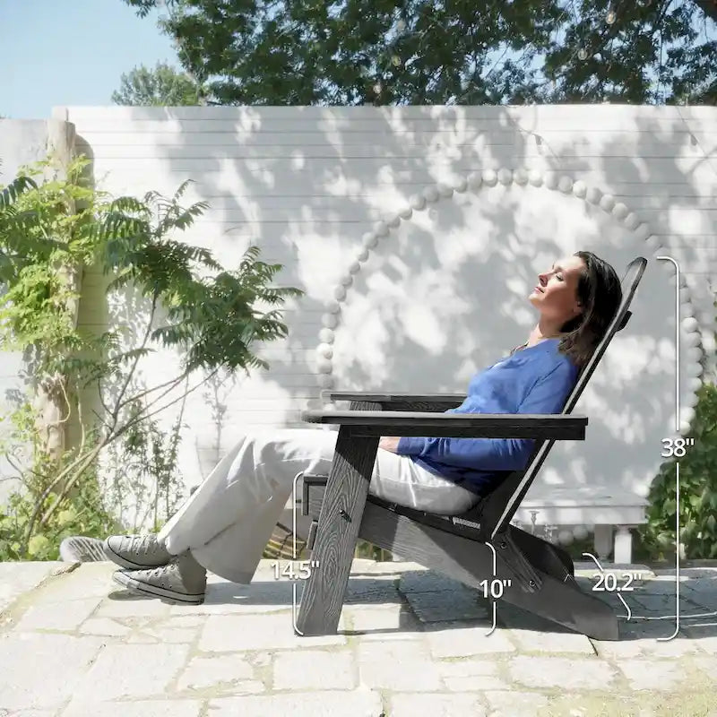 Chaises de jardin pliables LUE BONA en HDPS résistant aux intempéries, avec porte-gobelet, lot de 6 - 35P x 30L x 36,2H