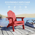 Chaises de jardin pliables LUE BONA en HDPS résistant aux intempéries, avec porte-gobelet, lot de 6 - 35P x 30L x 36,2H