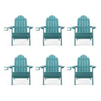 Chaises de jardin pliables LUE BONA en HDPS résistant aux intempéries, avec porte-gobelet, lot de 6 - 35P x 30L x 36,2H