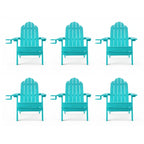 Chaises de jardin pliables LUE BONA en HDPS résistant aux intempéries, avec porte-gobelet, lot de 6 - 35P x 30L x 36,2H