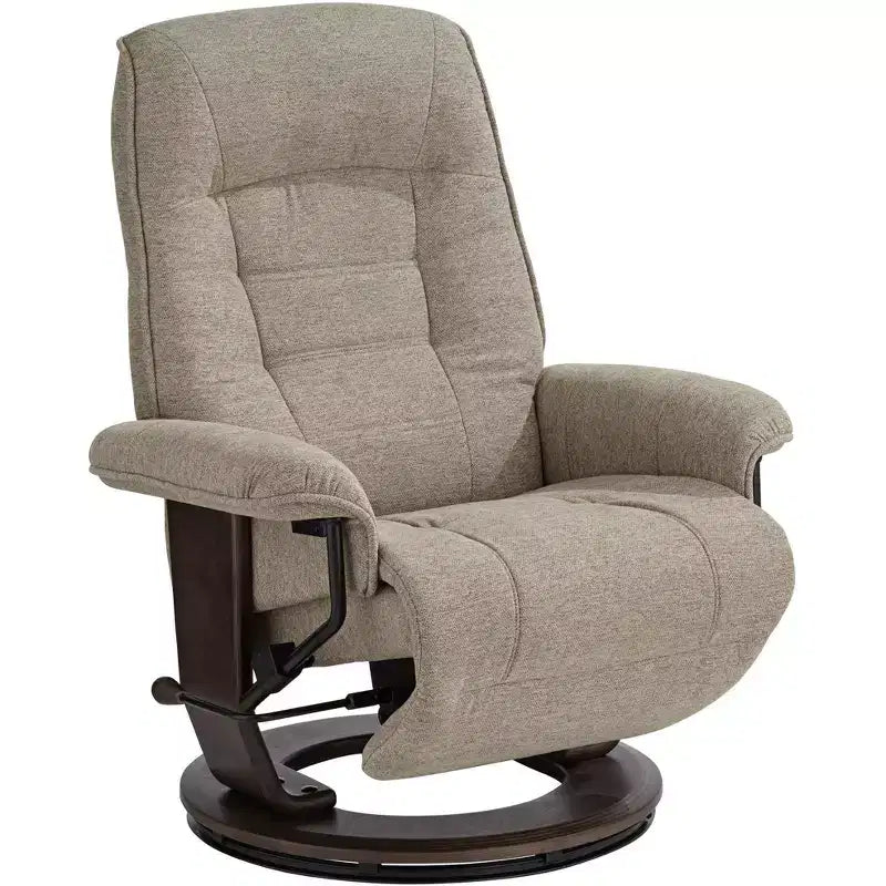 BenchMaster Annika Chestnut Fabric Adjustable Swivel Recliner