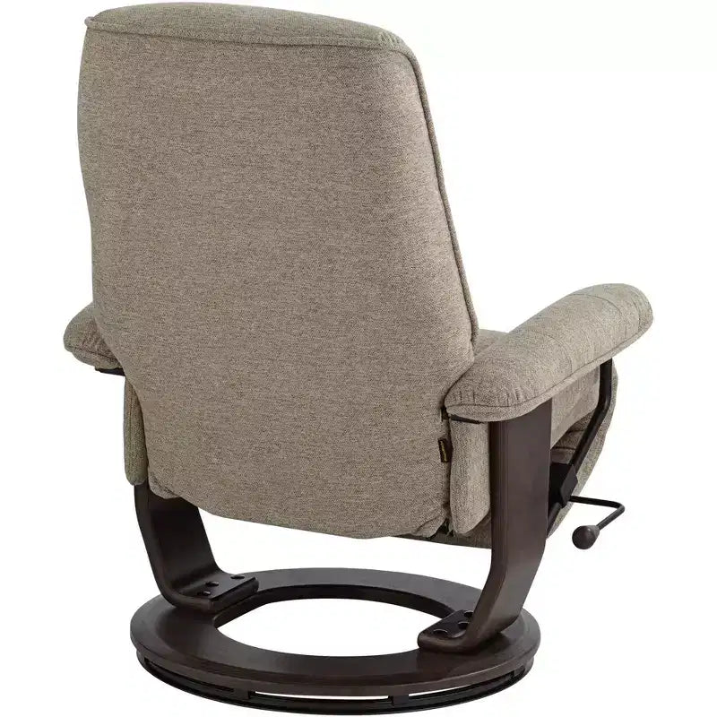 Fauteuil inclinable pivotant et réglable en tissu châtaigne Annika de BenchMaster