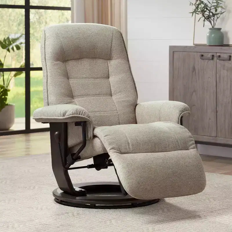Fauteuil inclinable pivotant et réglable en tissu châtaigne Annika de BenchMaster