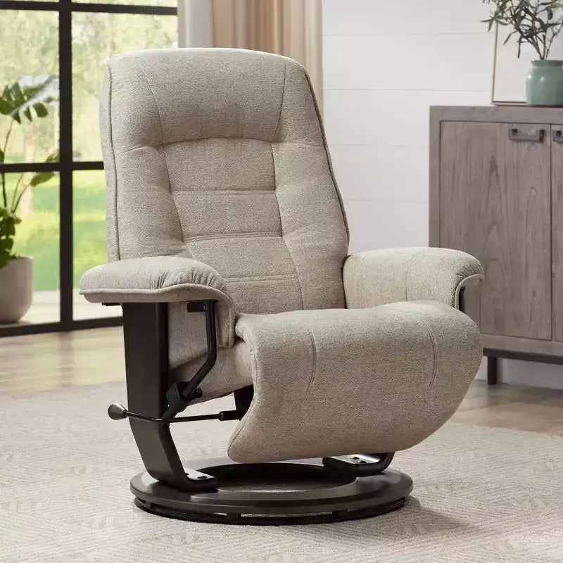 Fauteuil inclinable pivotant et réglable en tissu châtaigne Annika de BenchMaster
