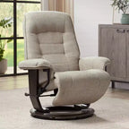 Fauteuil inclinable pivotant et réglable en tissu châtaigne Annika de BenchMaster