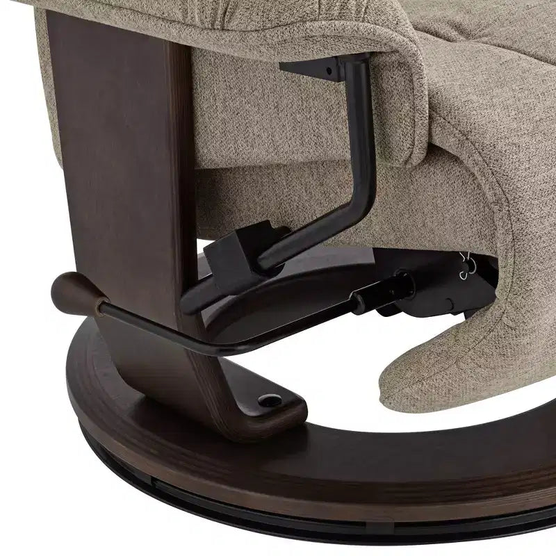 Fauteuil inclinable pivotant et réglable en tissu châtaigne Annika de BenchMaster
