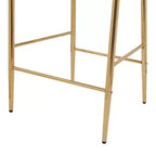 Lot de 2 tabourets de bar hauteur comptoir avec cadre en métal doré, tabourets touffetés en velours -ModernLuxe
