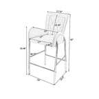 Lot de 2 tabourets de bar hauteur comptoir avec cadre en métal doré, tabourets touffetés en velours -ModernLuxe
