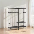 65 Inch Freestanding Portable Wardrobe Heavy Duty Clothes Rack Hanging Closet Organizer, Clothing Storage for Cloakroom and Bedroom