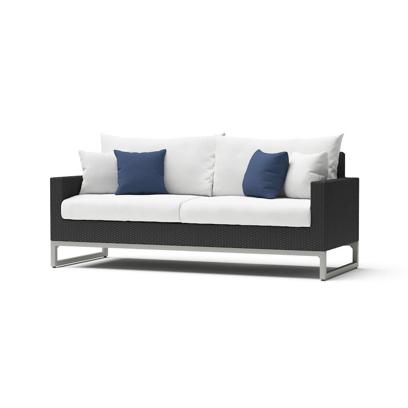 Ensemble de sièges profonds Milo Espresso Sunbrella 7 pièces pour patio extérieur avec mouvement