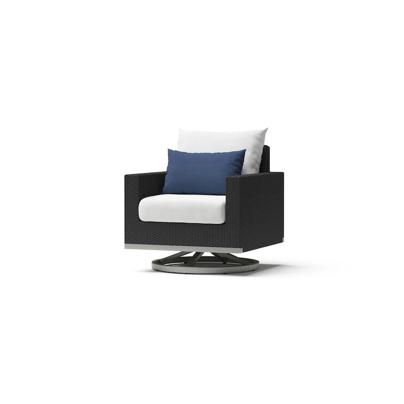 Ensemble de sièges profonds Milo Espresso Sunbrella 7 pièces pour patio extérieur avec mouvement