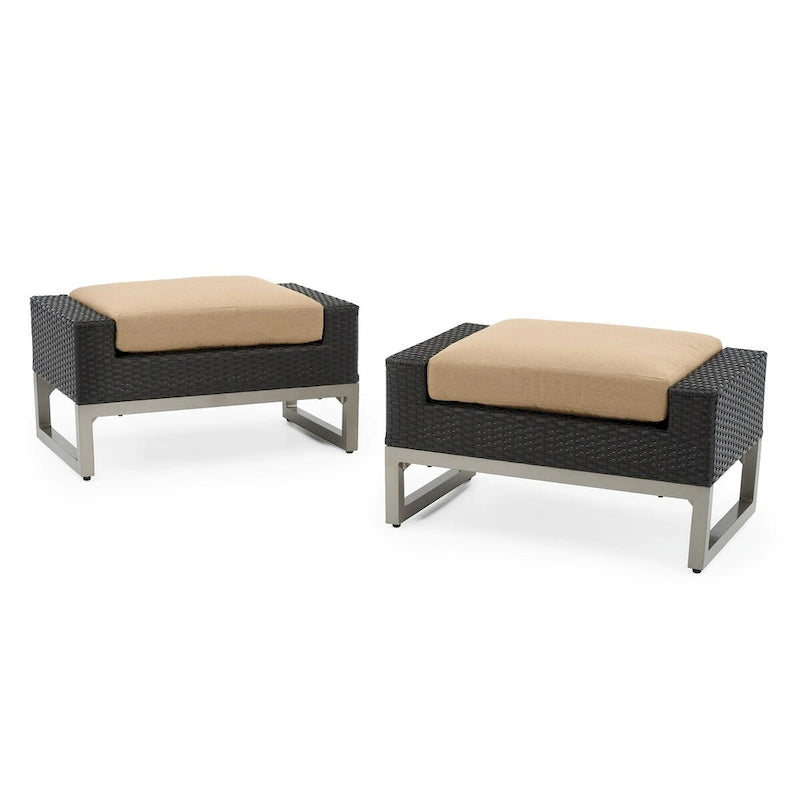 Ensemble de sièges profonds Milo Espresso Sunbrella 7 pièces pour patio extérieur avec mouvement