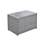 Ensemble de canapés ronds d'extérieur 6 pièces en rotin PE avec table basse