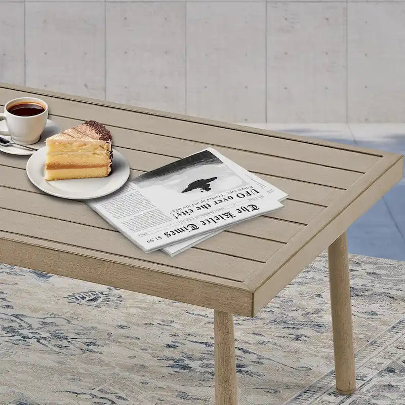 Ensemble de conversation en aluminium 5 places pour patio avec 2 chaises pivotantes, une causeuse et une table basse