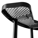 Table de pique-nique extérieure en métal déployé de qualité commerciale avec ancrages – 82,5P x 82,5L x 29H