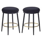 Tabourets de comptoir Christopher Knight Home Altrium 24,75 modernes en fer rembourré avec repose-pieds