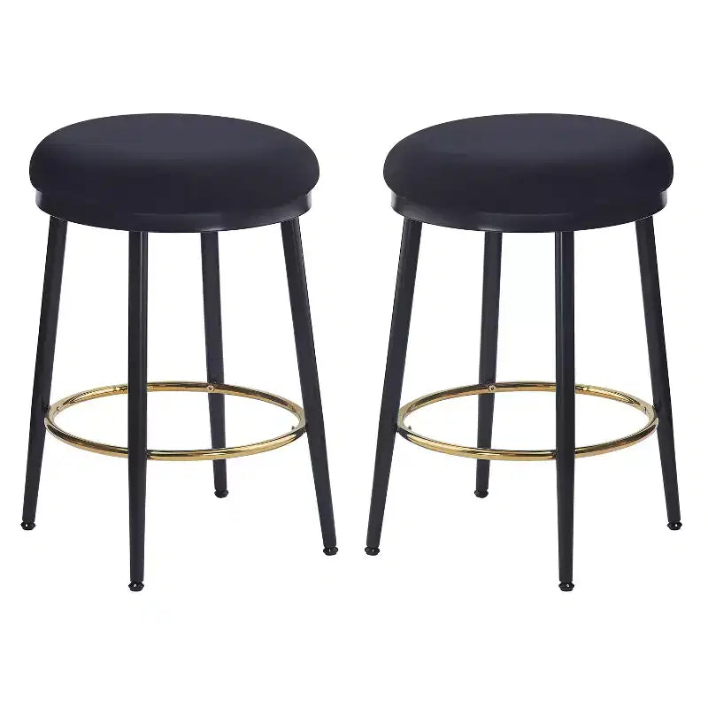 Tabourets de comptoir Christopher Knight Home Altrium 24,75 modernes en fer rembourré avec repose-pieds