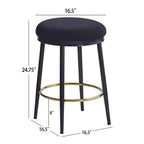 Tabourets de comptoir Christopher Knight Home Altrium 24,75 modernes en fer rembourré avec repose-pieds