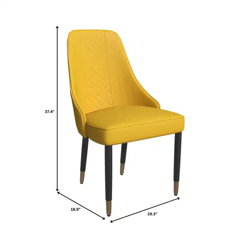 LeisureMod Allure Lot de 4 chaises de salle à manger modernes, assise et dossier rembourrés avec pieds en bois massif, chaises d'appoint contemporaines pour cuisine ou salle à manger