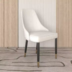 LeisureMod Allure Lot de 4 chaises de salle à manger modernes, assise et dossier rembourrés avec pieds en bois massif, chaises d'appoint contemporaines pour cuisine ou salle à manger