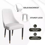 LeisureMod Allure Lot de 4 chaises de salle à manger modernes, assise et dossier rembourrés avec pieds en bois massif, chaises d'appoint contemporaines pour cuisine ou salle à manger