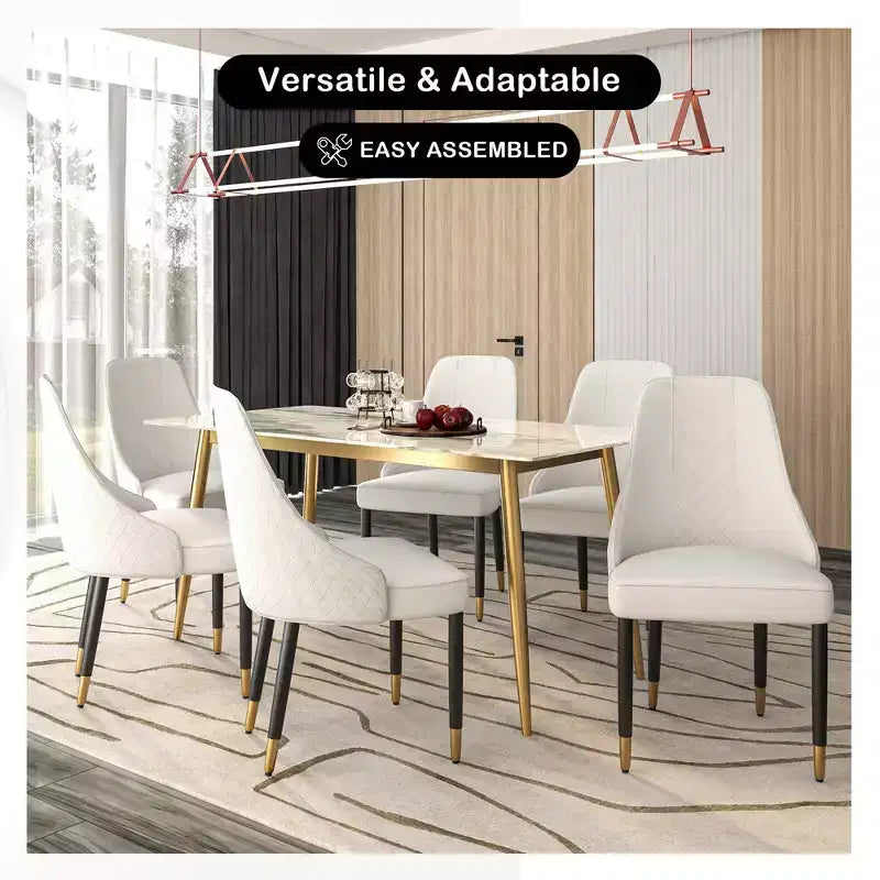 LeisureMod Allure Lot de 4 chaises de salle à manger modernes, assise et dossier rembourrés avec pieds en bois massif, chaises d'appoint contemporaines pour cuisine ou salle à manger