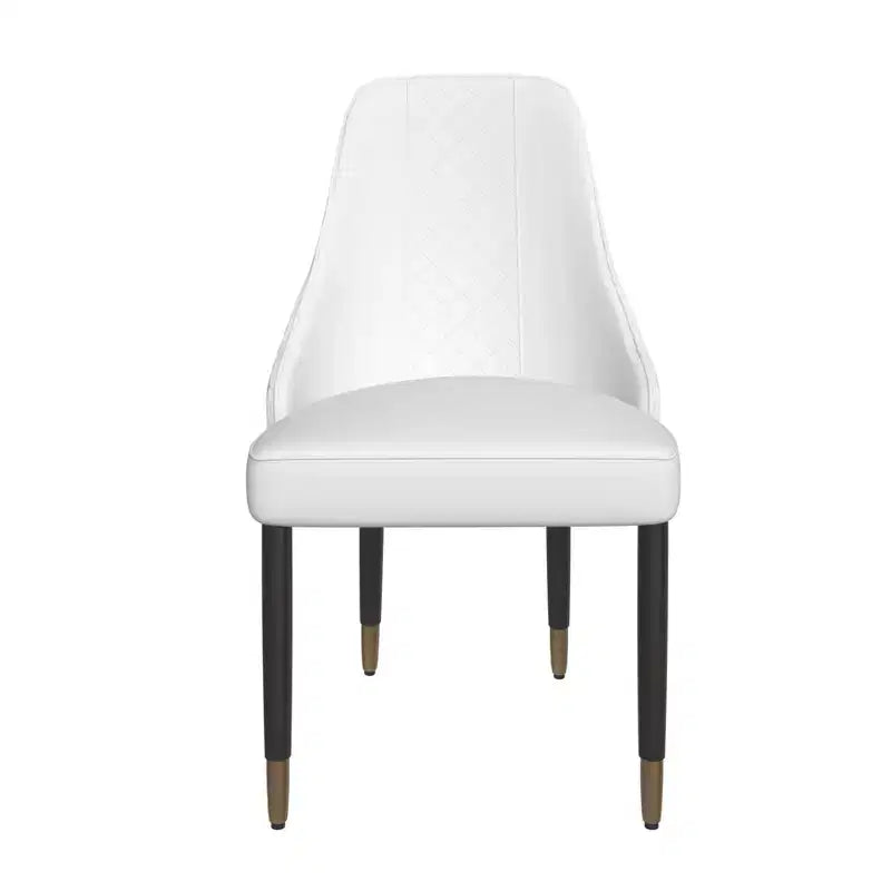 LeisureMod Allure Lot de 4 chaises de salle à manger modernes, assise et dossier rembourrés avec pieds en bois massif, chaises d'appoint contemporaines pour cuisine ou salle à manger