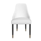 LeisureMod Allure Lot de 4 chaises de salle à manger modernes, assise et dossier rembourrés avec pieds en bois massif, chaises d'appoint contemporaines pour cuisine ou salle à manger