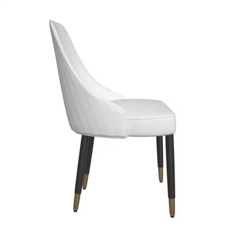 LeisureMod Allure Lot de 4 chaises de salle à manger modernes, assise et dossier rembourrés avec pieds en bois massif, chaises d'appoint contemporaines pour cuisine ou salle à manger