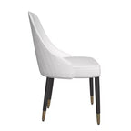 LeisureMod Allure Lot de 4 chaises de salle à manger modernes, assise et dossier rembourrés avec pieds en bois massif, chaises d'appoint contemporaines pour cuisine ou salle à manger