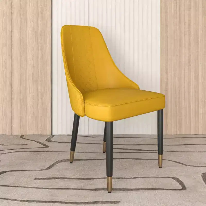 LeisureMod Allure Lot de 4 chaises de salle à manger modernes, assise et dossier rembourrés avec pieds en bois massif, chaises d'appoint contemporaines pour cuisine ou salle à manger