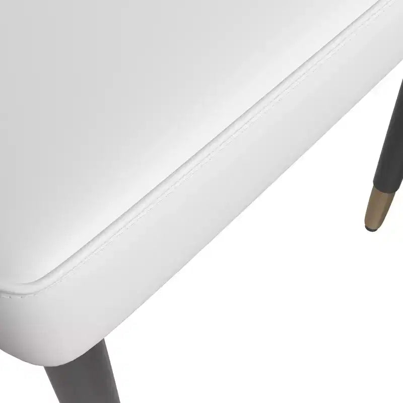 LeisureMod Allure Lot de 4 chaises de salle à manger modernes, assise et dossier rembourrés avec pieds en bois massif, chaises d'appoint contemporaines pour cuisine ou salle à manger