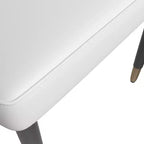 LeisureMod Allure Lot de 4 chaises de salle à manger modernes, assise et dossier rembourrés avec pieds en bois massif, chaises d'appoint contemporaines pour cuisine ou salle à manger