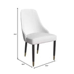 LeisureMod Allure Lot de 4 chaises de salle à manger modernes, assise et dossier rembourrés avec pieds en bois massif, chaises d'appoint contemporaines pour cuisine ou salle à manger