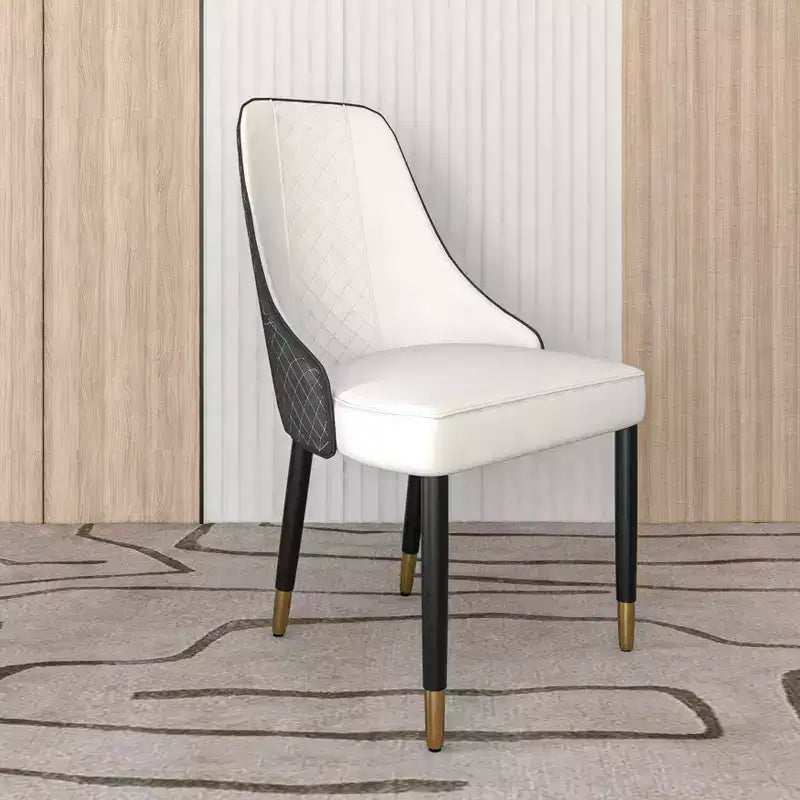 LeisureMod Allure Lot de 4 chaises de salle à manger modernes, assise et dossier rembourrés avec pieds en bois massif, chaises d'appoint contemporaines pour cuisine ou salle à manger